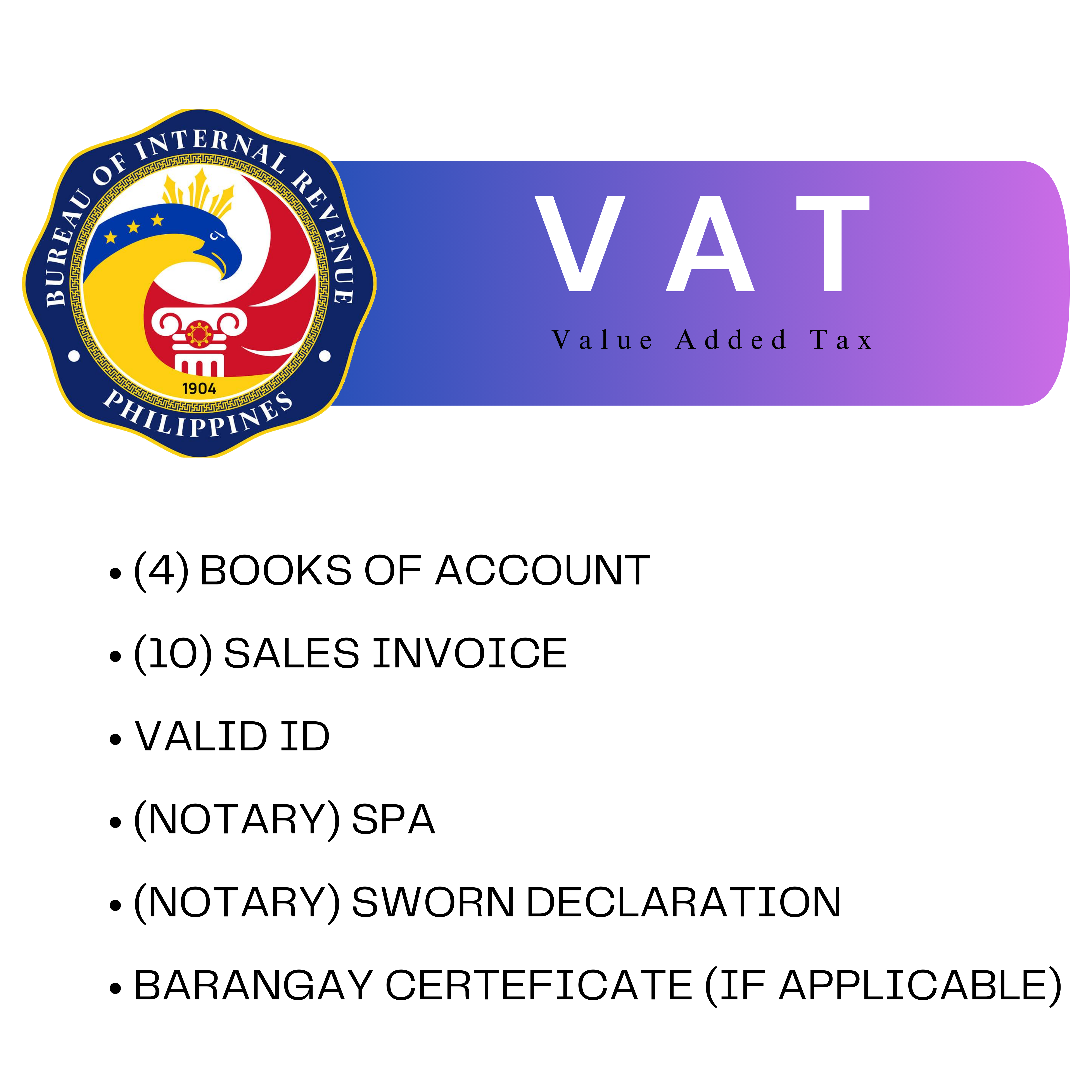 Registration - VAT Value Added Tax